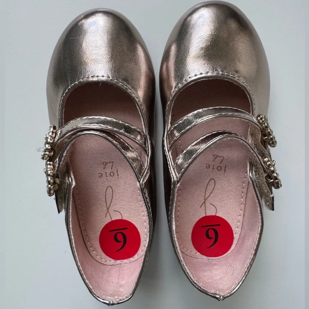NEW without box, Joie Kids Mary Jane Flats  - Metallic Gold